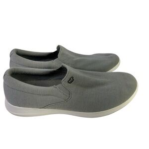 Merinos Women's Slip On Sneaker in stone grey made from Australian Merino wool 7